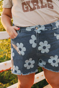 PLUS - GROW WITH THE FLOW DENIM SHORTS